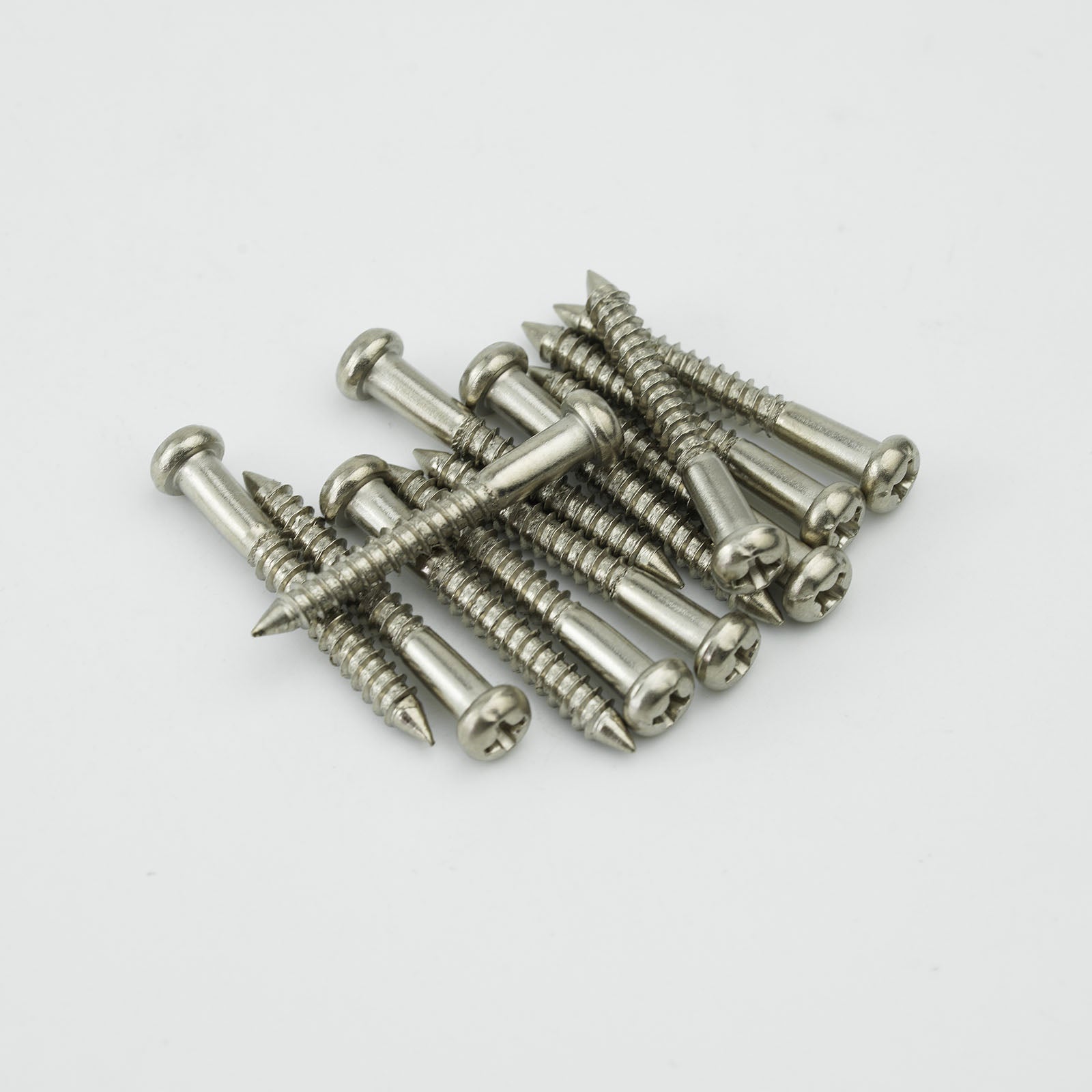 Stainless Steel Bridge Mounting Screws 12pcs for Guitar & Bass | Guyker