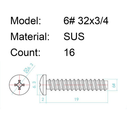 Stainless Steel Mounting Screws for Pickups & Selector Switches | Guyker