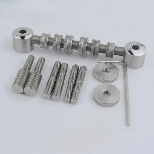 Stainless Steel Space Control Guitar Bridge Adjustable Roller Saddles  Guyker