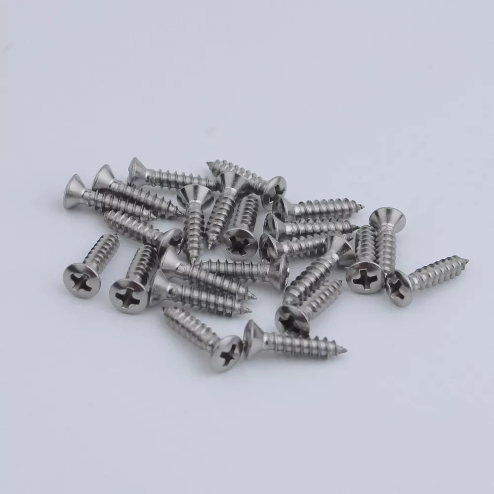Steel Guard Screws for ST/TL Electric Guitar & Bass Panels | Guyker
