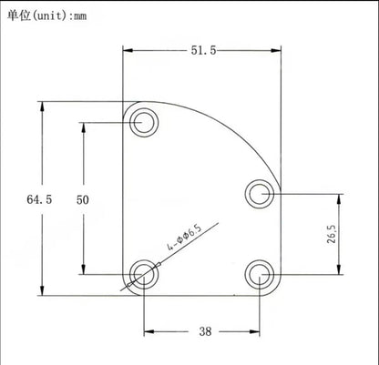 Street Style r Neck Back Mounting Plate Titanium Alloy  | Guyker
