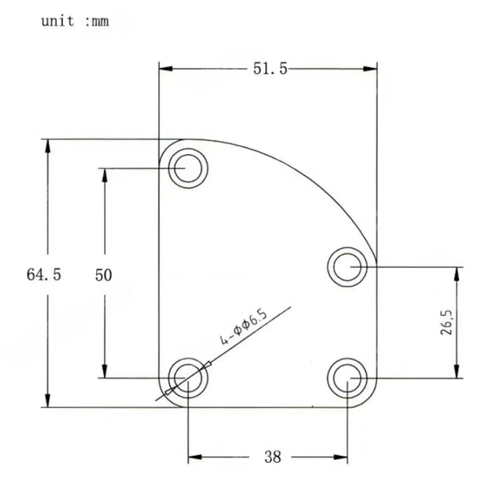 Street Style r Neck Back Mounting Plate Titanium Alloy | Guyker