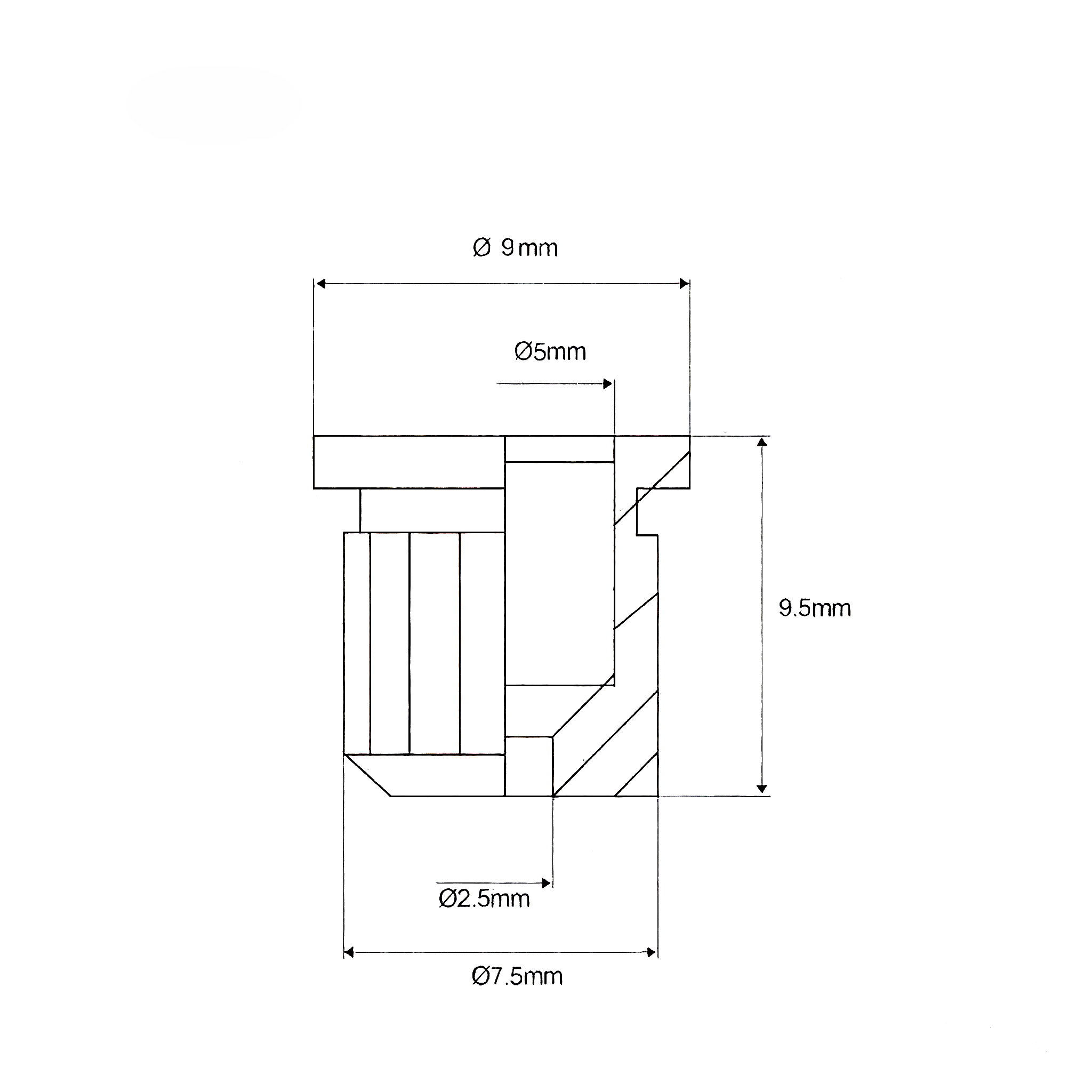 String-Through Body Ferrules for Electric Guitars Guyker 