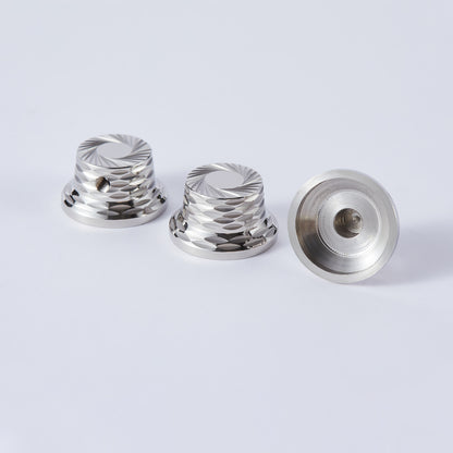 Sunflower Pattern Metal Control Knob Dia. 6mm for Electric Guitar & Bass | Guyker
