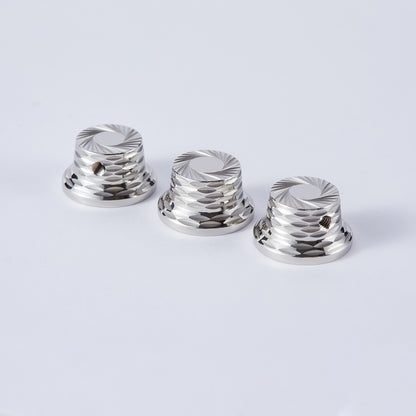 Sunflower Pattern Metal Control Knob Dia. 6mm for Electric Guitar & Bass | Guyker