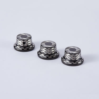 Sunflower Pattern Metal Control Knob Dia. 6mm for Electric Guitar & Bass | Guyker