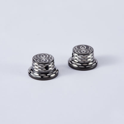Sunflower Pattern Metal Control Knob Dia. 6mm for Electric Guitar & Bass | Guyker