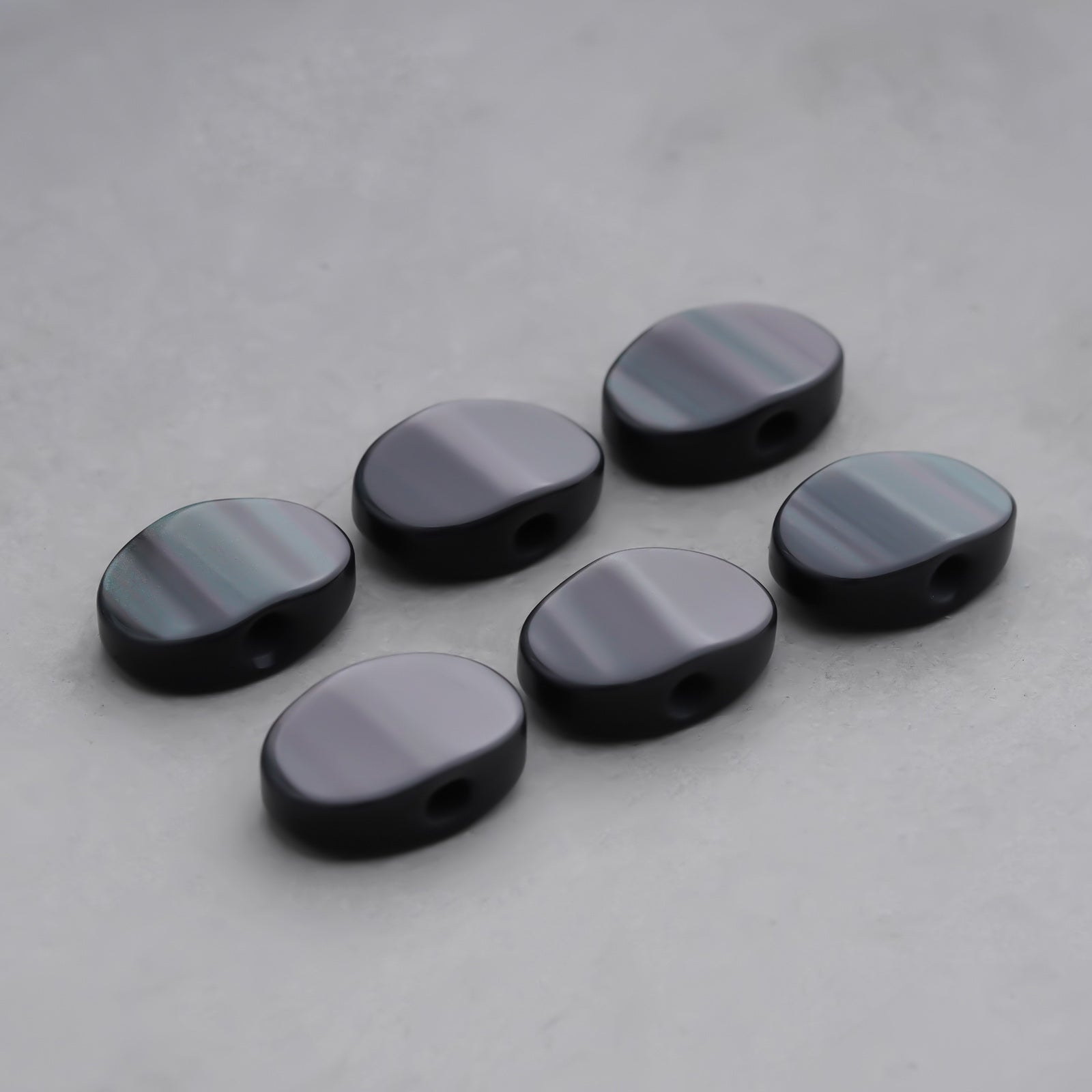 Peg Button Tag TB-005 Guyker Tuning Peg Buttons Stripe Black For Electric Guitar