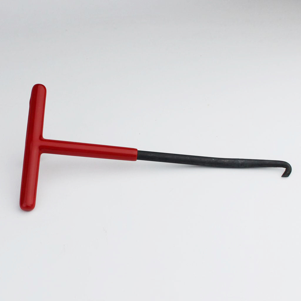 Guyker Spring Puller Removal Tool for Guitar Vibrator Tremolo System Bridge, T Handle Spring Hooks Luthier Maintenance Tool (1 Piece, Red with Black)