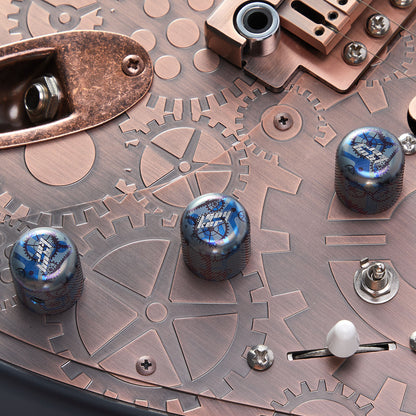 Titanium Alloy Control Plate Knob with Mechanical Pattern – Guitar TL/FD Parts | Guyker