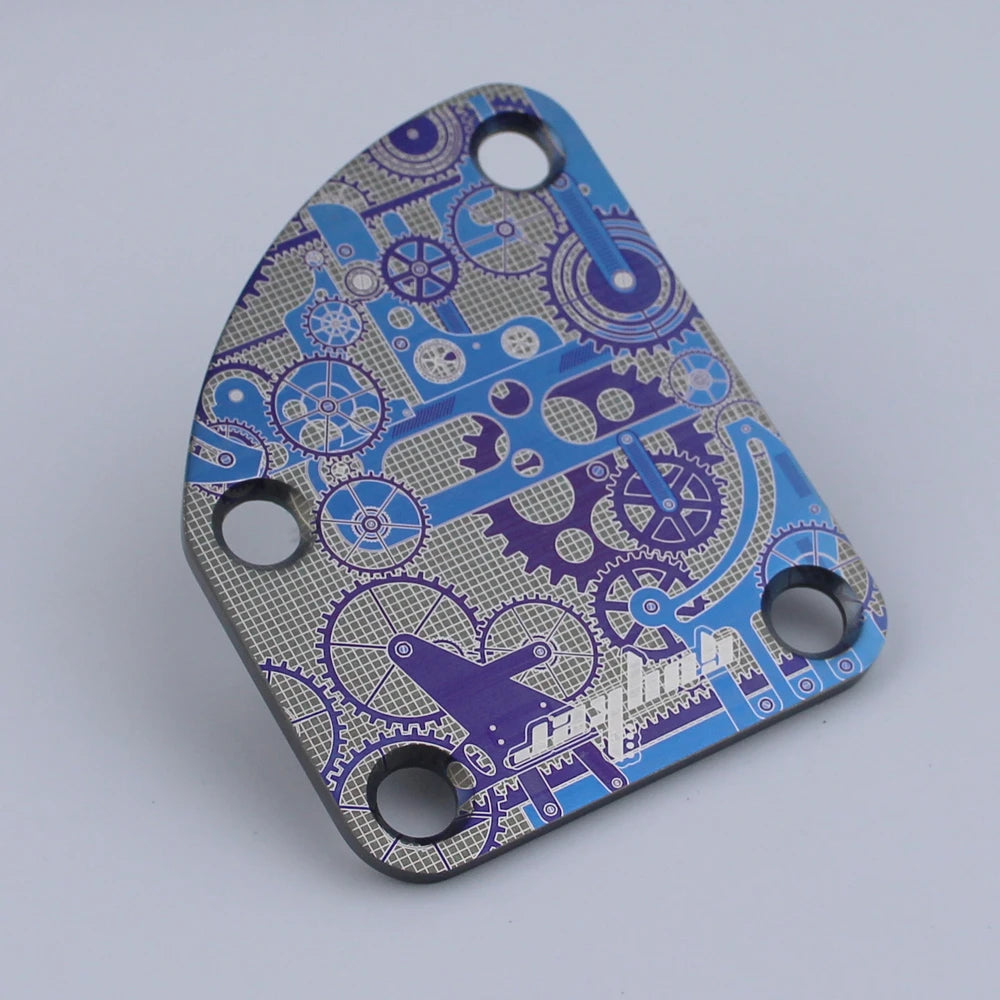 Titanium Electric Guitar Neck Back Mounting Plate| Guyker