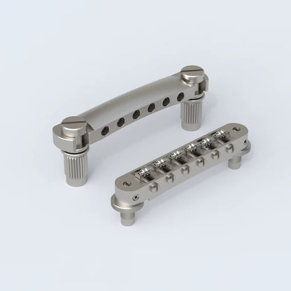 Titanium Tune-O-Matic Bridge Stop Bar Tailpiece with Anchors and Studs for LP SG Guitars | Guyker