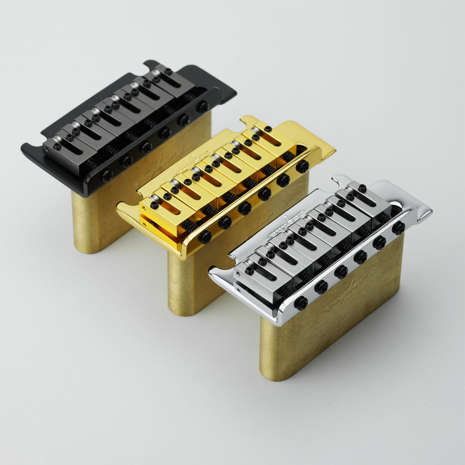 Tremolo Bridge Vintage Brass Saddles For ST 10.5mm String Space Guyker