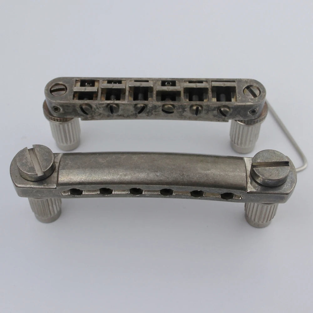 GM003+GS001 Tune-O-Matic LP SG Electric Guitar Bridge +Guitar Stop Bar Tailpiece with Anchors And Studs for LP SG Guitars