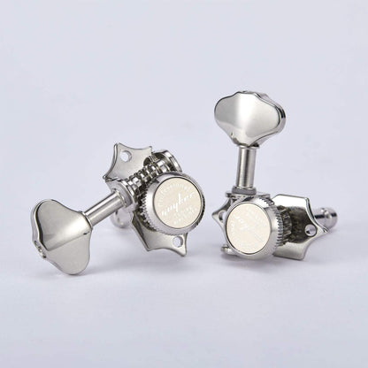 Vintage Open Gear Guitar Tuning Pegs 3R+3L Set 1:18 Ratio Guyker 