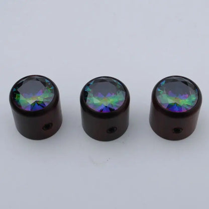 Wood Potentiometer Control Knob Set with Inlay Dia. 6mm for Guitar & Bass | Guyker