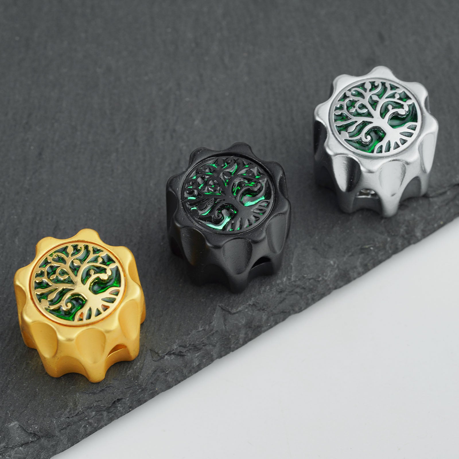 Zinc Alloy Control Knobs with Tree of Life Top Dia. 6.3mm for Electric Guitar & Bass | Guyker