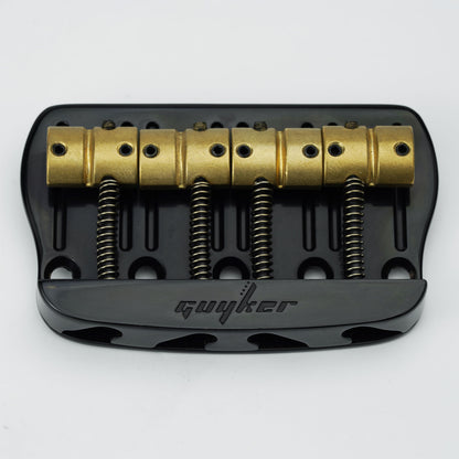 Zinc Alloy Fixed Bass Bridge with Brass Saddles 4-String Vintage Style Guyker