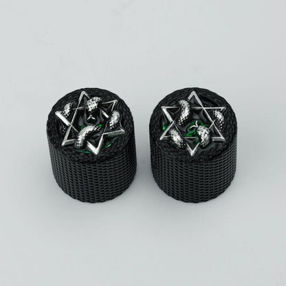 QUARKZMAN 2 Stück Aluminium Potentiometer Drehknopf, 1/4 (6mm QUARKZMAN 2 Stück Aluminium Potentiometer Drehknopf, 1/4 (6mm