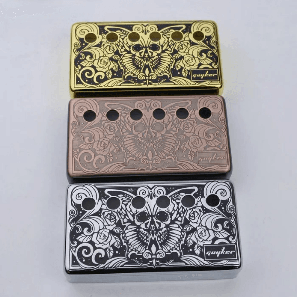 PC003 Cupronickel Butterfly Surface Humbucker Guitar Pickup Covers Set 50/52MM