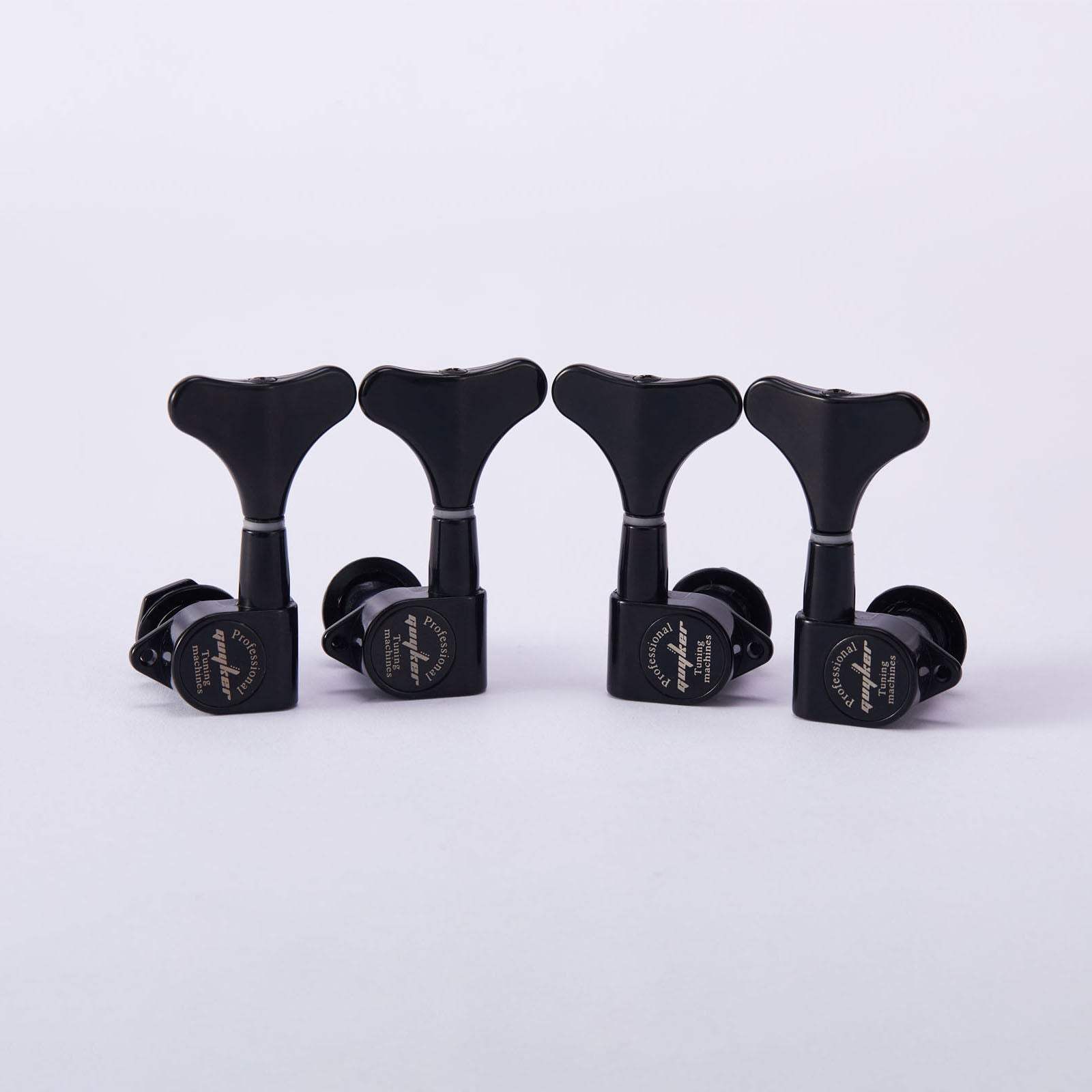 GUYKER GB-150 Headstock Sealed Bass Tuners Machine Heads Chrome