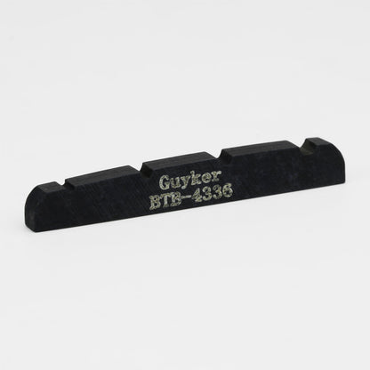 Guyker Bone Nut for Bass Black Flat Bottom Pre-Slotted 4 String Bass