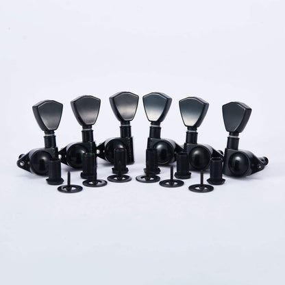GK-104 Guitar Machine Heads (3L + 3R Handed) - 1:21 Sealed Tuning Key Pegs - Guyker
