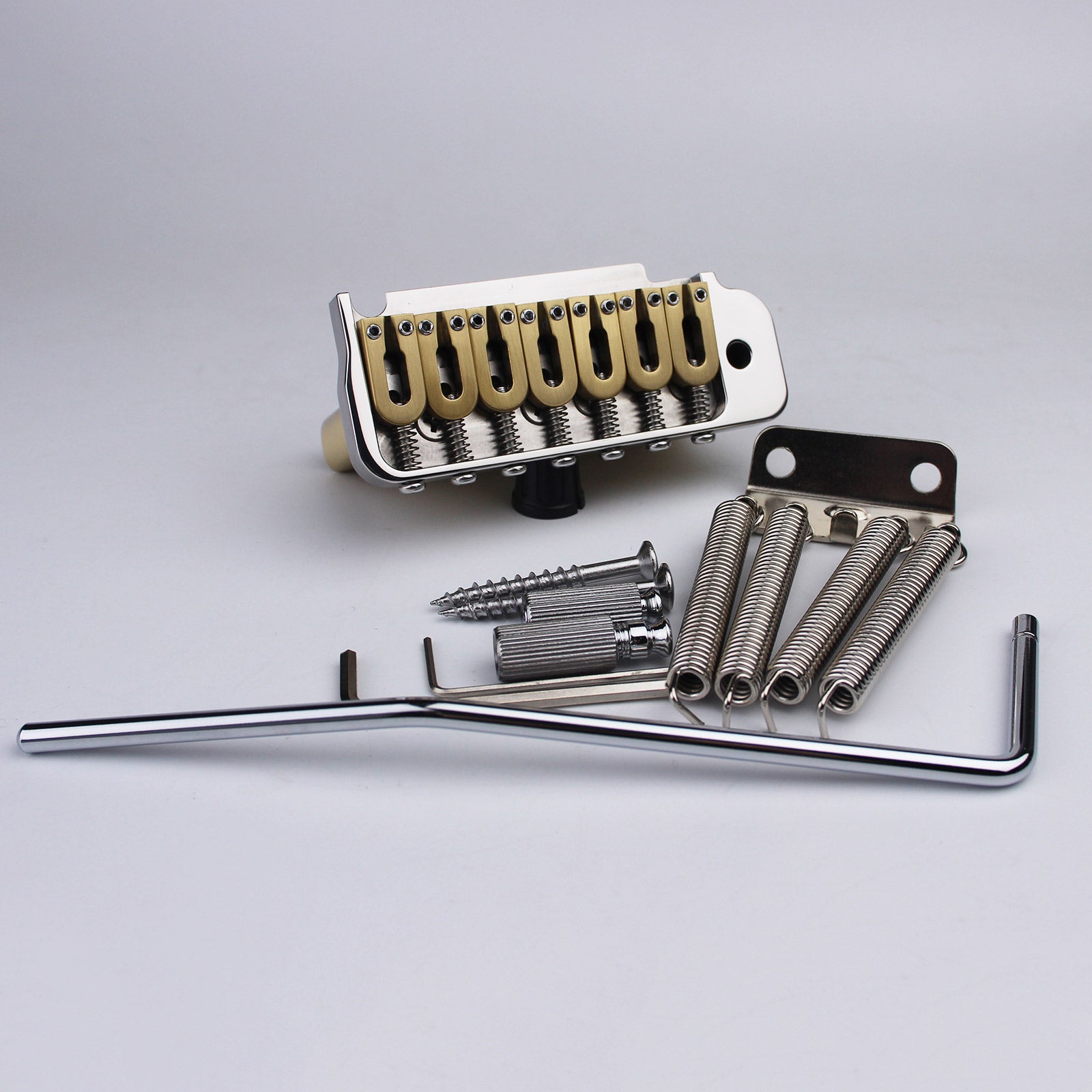 Guyker GG1007 Pont Tremolo Vintage à 7 Cordes avec Chevalet en Laiton et Ensemble de Bloqueurs