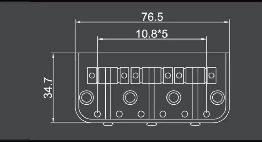 Guyker Short Bridge With  Brass Saddles for Telecaster® Guitar