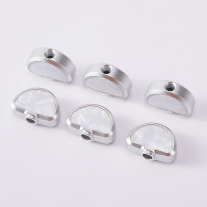 P04 Botones de afinación en forma de concha blanca Guyker para afinadores 3R3L