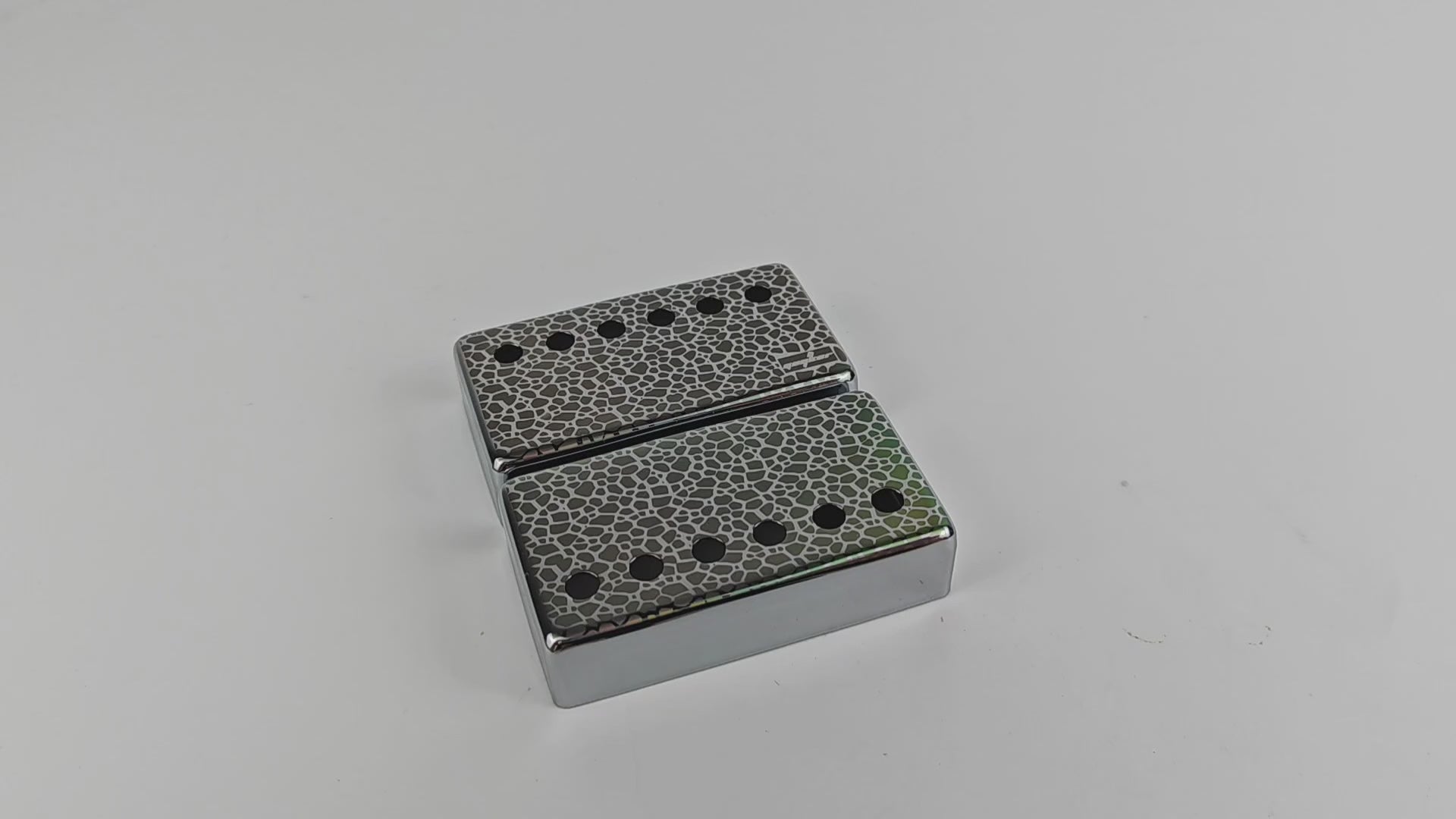 Guyker PC016 Nickel Silver Humbucker Iridescent Stone Pattern Guitar Pickup Covers Set3