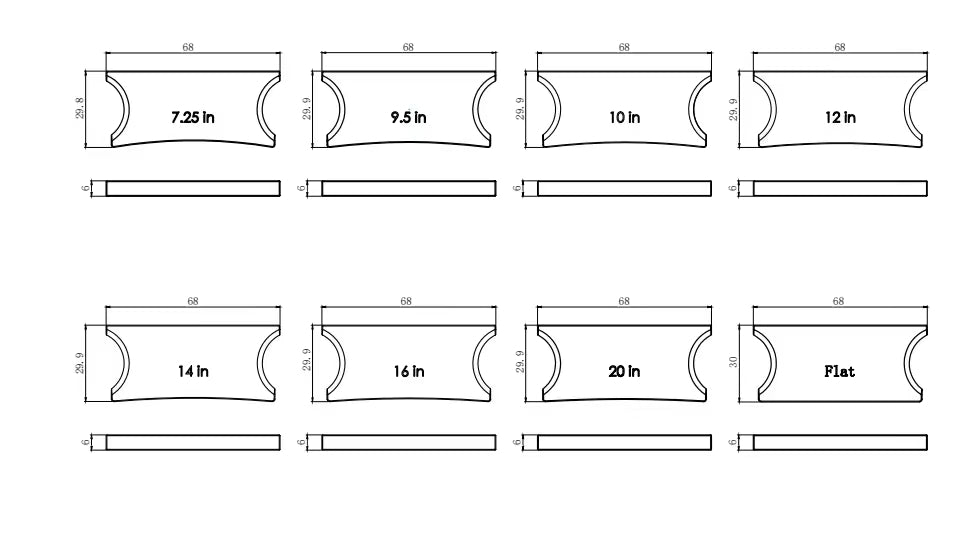 Guyker PSAZ001 Guitar Fret Press Inserts Fingerboard Radian Fret Insert Luthier Tool