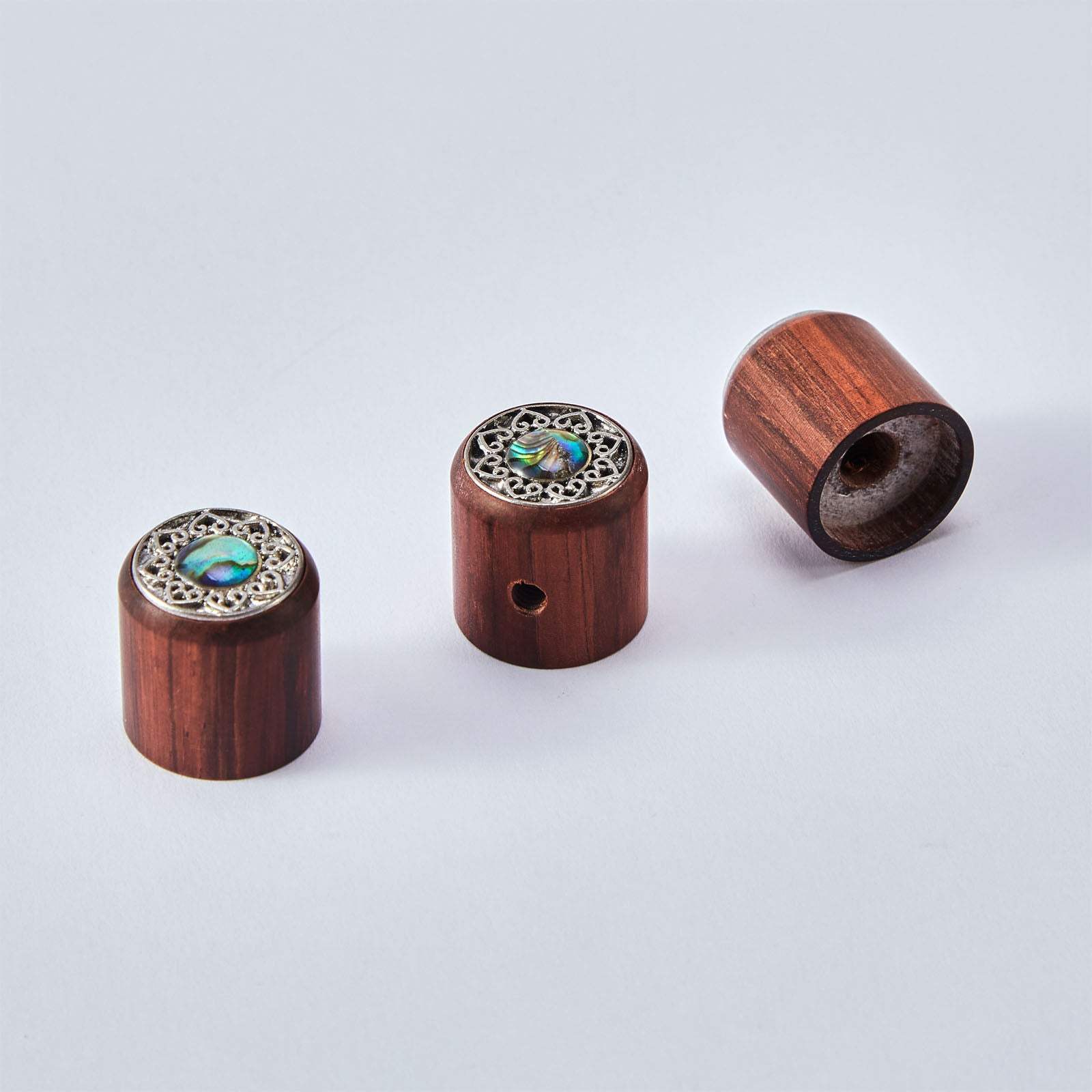 WK003 3-PC Ebony Potentiometer Control Knobs Dia. 6mm (0.24")