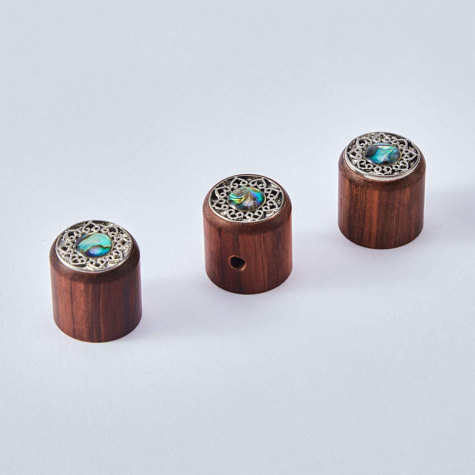 WK003 3-PC Ebony Potentiometer Control Knobs Dia. 6mm (0.24")