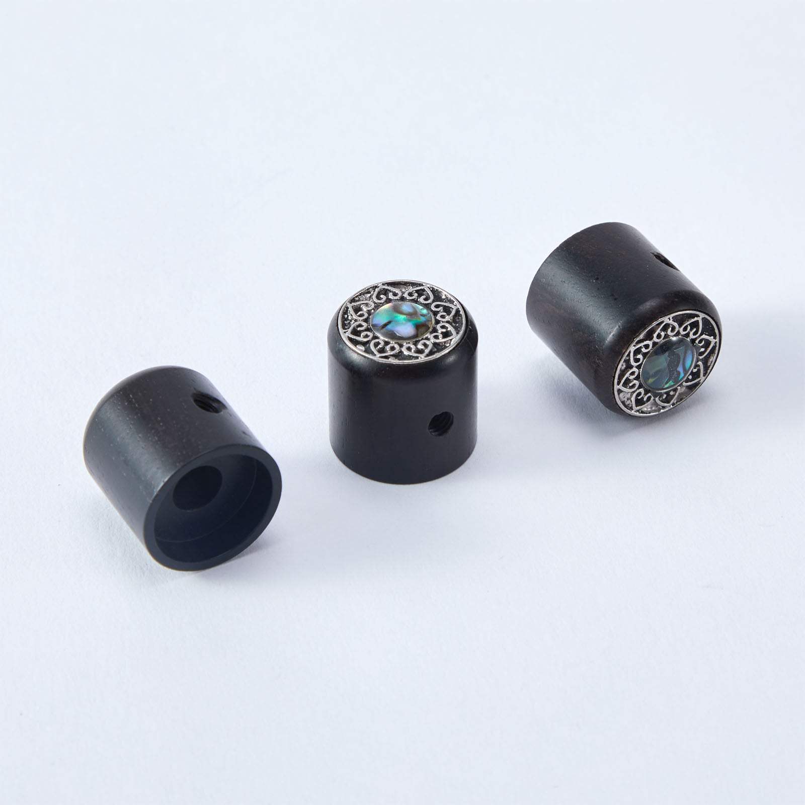 WK003 3-PC Ebony Potentiometer Control Knobs Dia. 6mm (0.24") Success