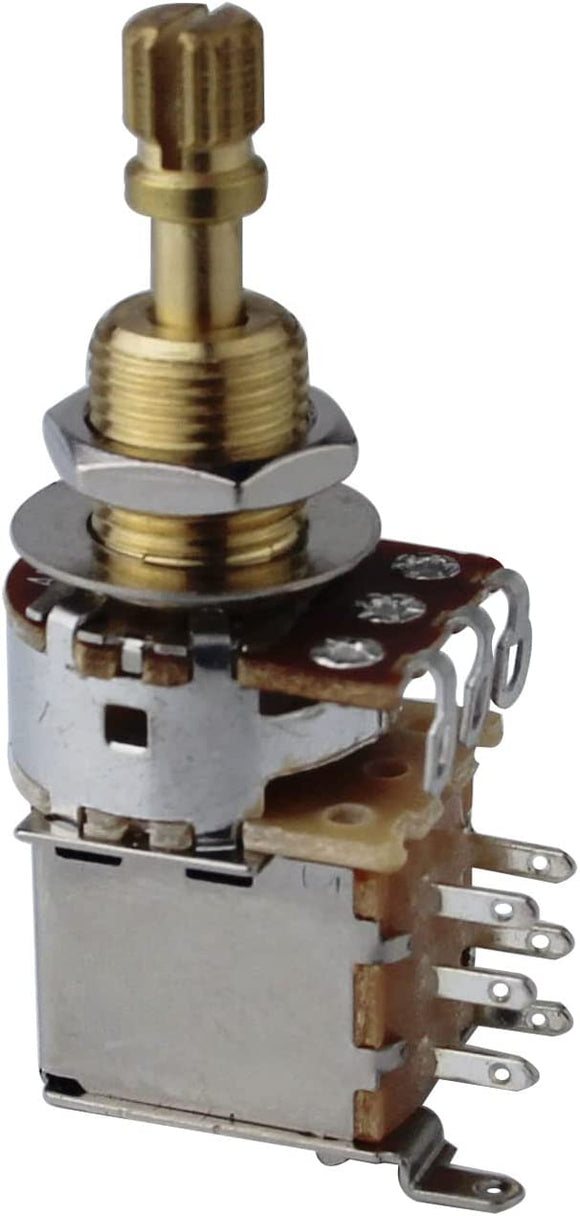 Guyker A500K Push-Push Guitar Potentiometer Copper Short Split Shaft, Lever Switch