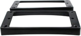 Guyker Curved Bottom Metal Humbucker Pickup Mounting Ring Set - Bridge and Neck Pickups Cover Frame Replacement Compatible with Les Paul LP Style Electric Guitar or Precision Bass