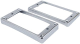 Guyker Curved Bottom Metal Humbucker Pickup Mounting Ring Set - Bridge and Neck Pickups Cover Frame Replacement Compatible with Les Paul LP Style Electric Guitar or Precision Bass
