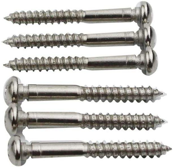 Guyker 6Pcs String Lock Mounting Screws with Notch for Tremolo System Bridge Saddles Tailpiece Accessories Electric Guitar