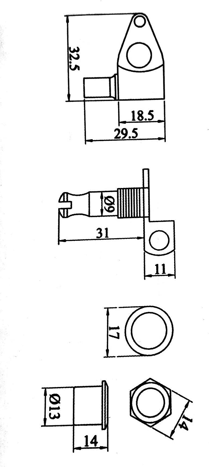Guyker Bass Tuning Pegs - 1:24 Ratio Open