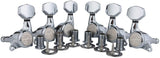 Guyker 6Pcs Guitar Locking Tuners (3L + 3R Handed) - 1:18 Ratio Lock String Tuning Key Pegs Machine Heads with Hexagonal Handle Replacement for LP SG Style Electric, Folk or Acoustic Guitars- Chrome