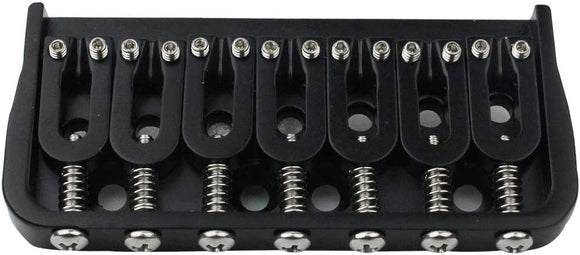 Guyker 7 String Guitar Fixed Bridge – Metal Hardtail Bridges Replacement Part for Electric Guitar (Black)