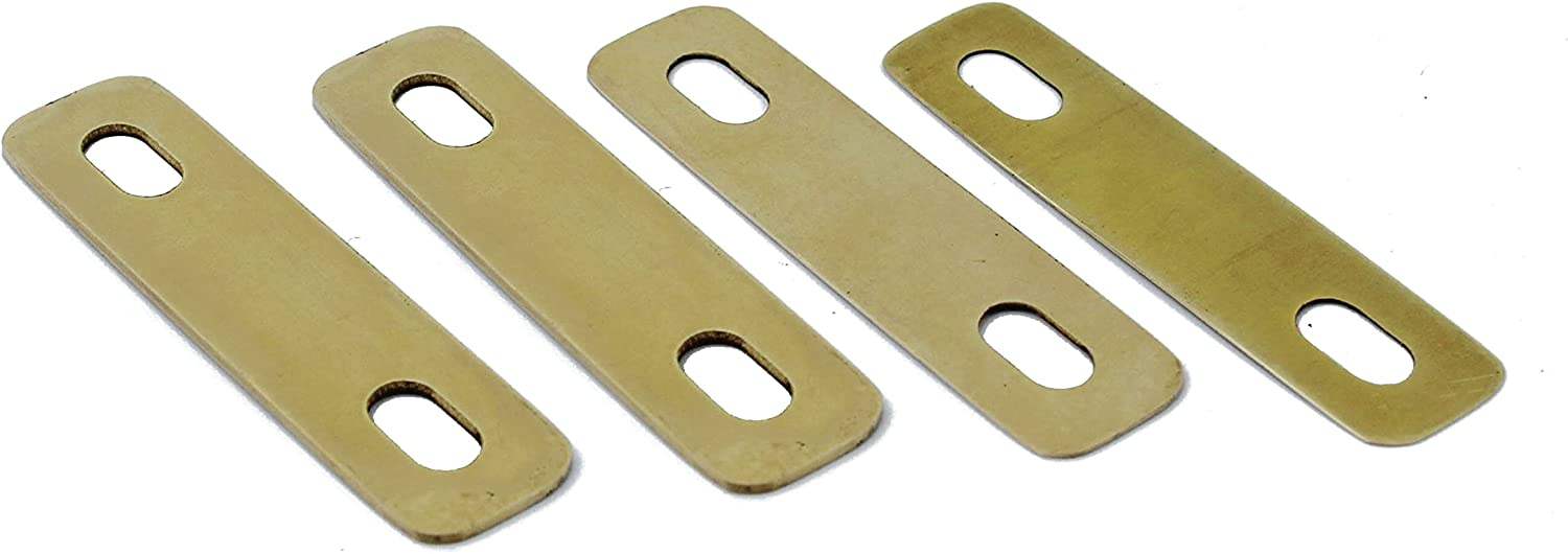 Guyker 4Pcs Connection Guitar Neck Plate Guitar Neck Shim Heightening Gasket Bass Instrument Accessories  Brass - Guyker