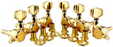 Guyker 6Pcs Guitar Locking Tuners (3L + 3R Handed) - 1:18 Ratio Lock String Tuning Key Pegs Machine Heads with Hexagonal Handle Replacement for LP SG Style Electric, Folk or Acoustic Guitars- Chrome