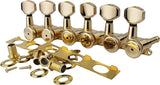 Guyker Guitar Locking Tuners (6 for Right) - 1:18 Lock String Tuning Key Pegs Machine Head with Hexagonal Handle Replacement for ST TL SG LP Style Electric, Folk or Acoustic Guitars, gold