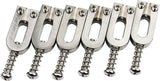 Guyker 10.5mm Guitar Bridge Saddles (Pack of 6) – U Type Titanium Alloy Tremolo Bridges Tailpiece Set Replacement for Tele Strat Electric Guitar, Chrome
