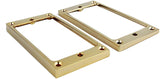 Guyker Curved Bottom Metal Humbucker Pickup Mounting Ring Set - Bridge and Neck Pickups Cover Frame Replacement Compatible with Les Paul LP Style Electric Guitar or Precision Bass