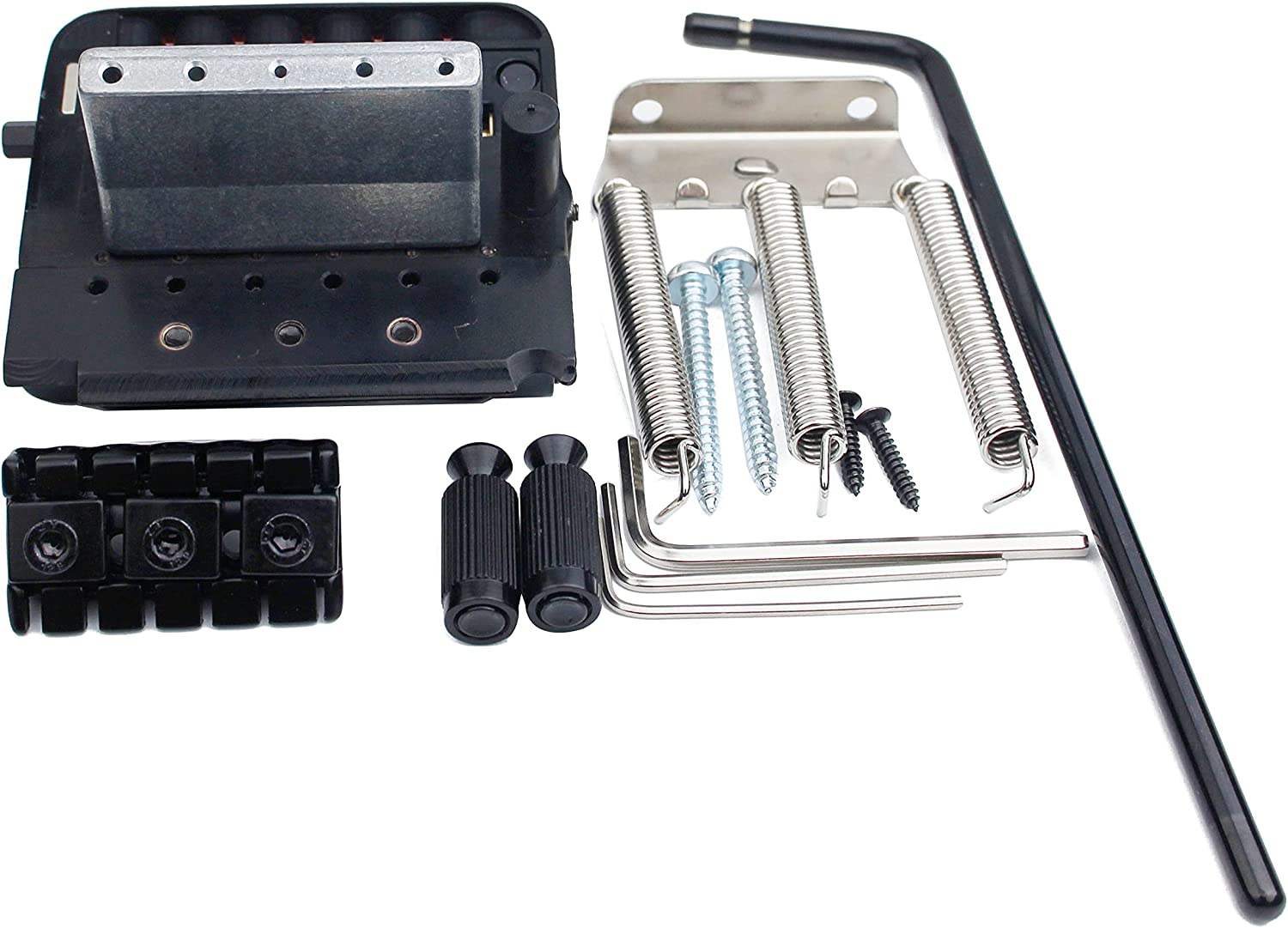Guyker 6 String Headless Tremolo Bridge for Headless Guitar Accessories W1004 Black - Guyker