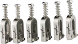 Guyker 10.5mm Guitar Bridge Saddles (Pack of 6) – U Type Titanium Alloy Tremolo Bridges Tailpiece Set Replacement for Tele Strat Electric Guitar, Chrome