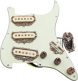 Guyker Electric Guitar Panel Assembly 3Pcs Single Coil Pickup + Antique Bronze Set Decoration(Pickup Mounting Ring, Guitar Switch Frame, Jack Plate Cover and 3PCS Potentiometer Knobs)